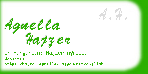 agnella hajzer business card